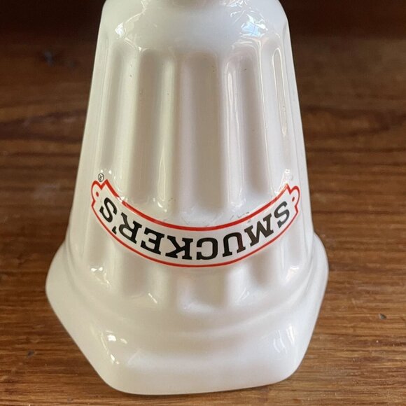 Smuckers Sundaes White Ice Cream Parfait Pedestal Ceramic Glass Dish - Picture 5 of 6